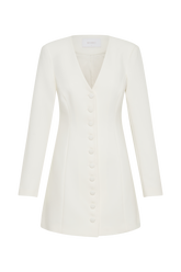 Hurley Long Sleeve Blazer Mini Dress - Ivory